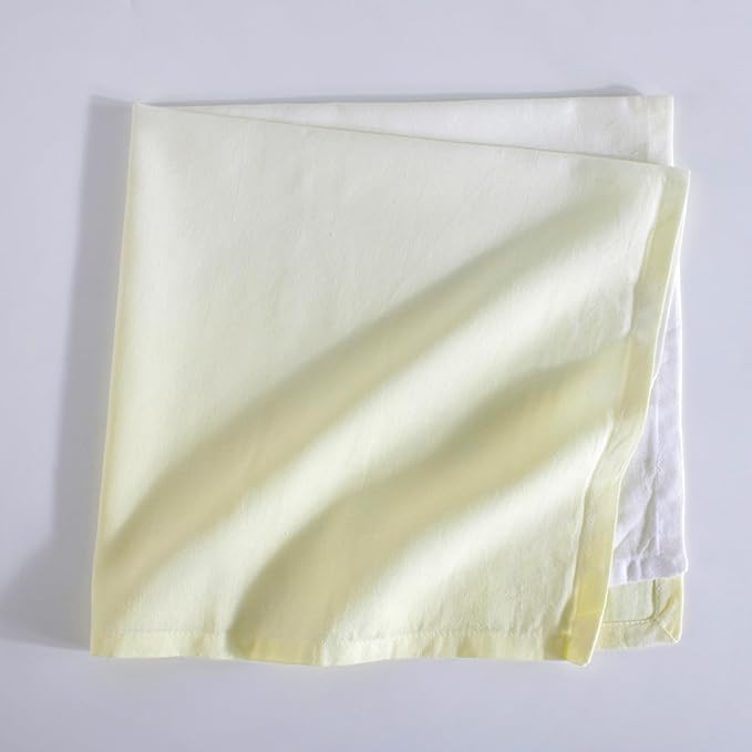 FINGERCRAFT Cloth Napkins Set of 6 Cotton Blend 20x20 Inch Large Size Dinner Napkins Cloth Perfect for Parties Dinners Weddings Cocktail Christmas Easter Ombre Tie Dye Lemon
