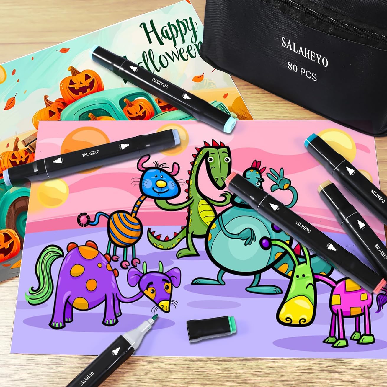 168 Colors Alcohol Markers with Base Art Drawing Markers Set for Adults Painting,Coloring,Sketching, Comics, Illustration- Refillable