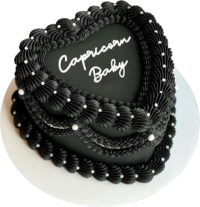 Libra Cake Topper – Zodiac Birthday Decoration for Libra Season, Horoscope Party Supplies for Baby or Adult Birthday (Capricorn baby)