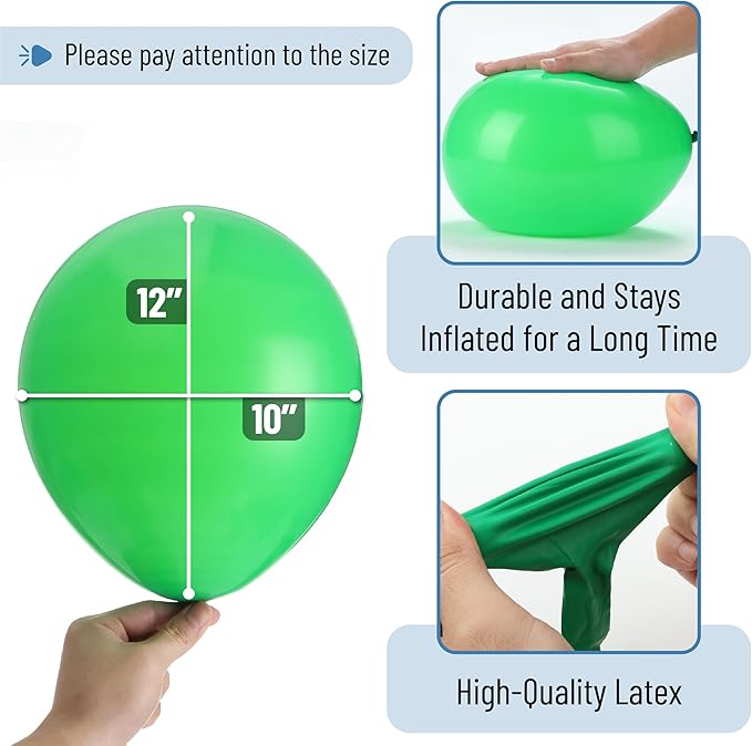 Mr. Pen- Balloons, 12 Inch, 54 Pack, Green, Party Balloons