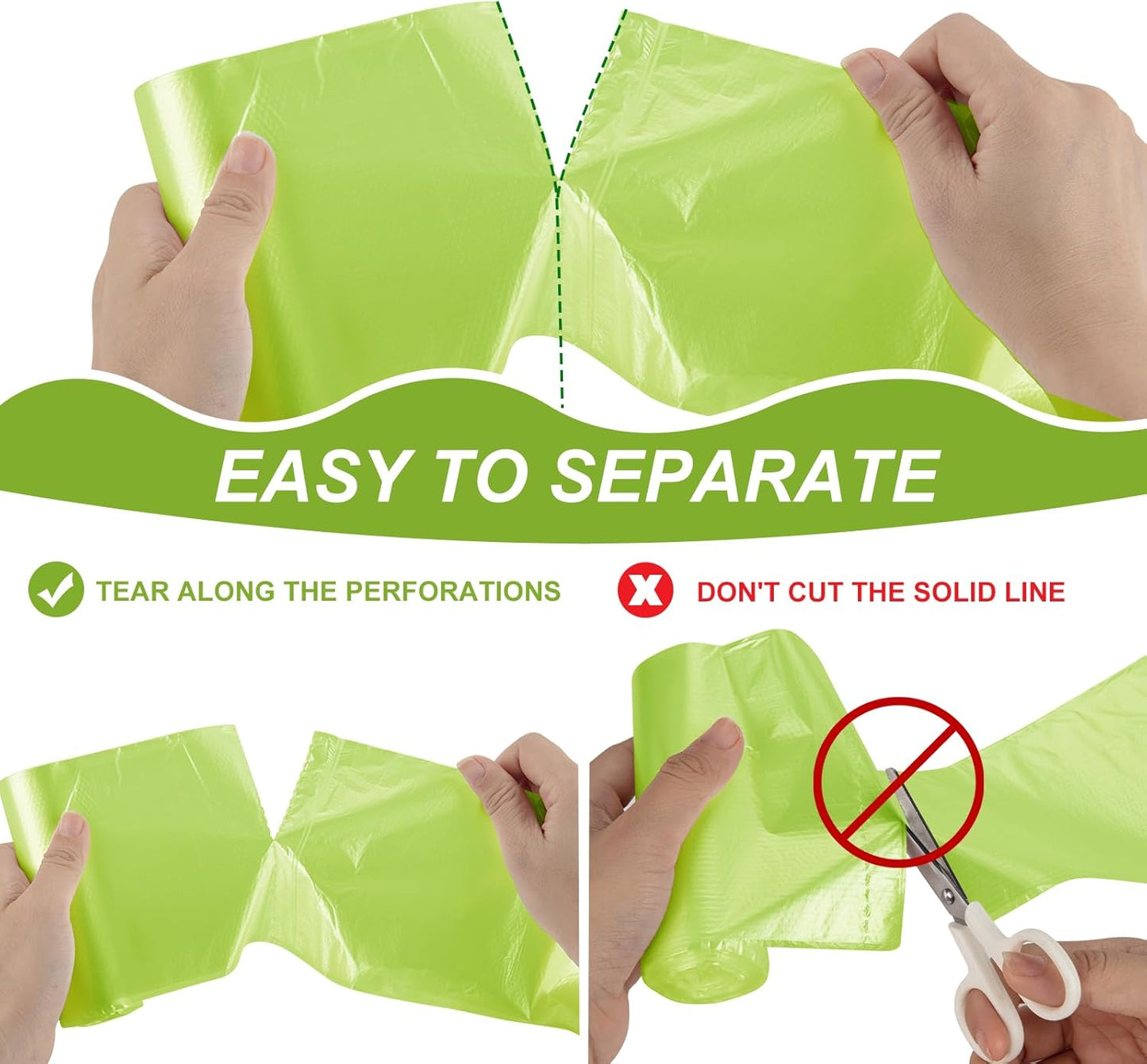 Magesh 105 Count 4 Gallon Small Trash Bags, Green, Transparent, Durable, Leak-Proof, Unscented, Easy to Use, Versatile, Outstanding Customer Service