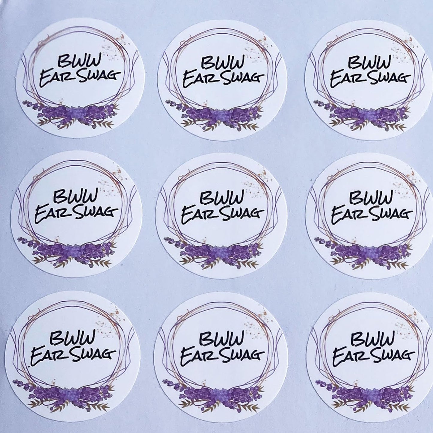 Custom Stickers for Weddings, Birthdays & Businesses - Personalized Labels with Your Logo - Waterproof, Fade and Heat Resistant - Pack of 100-1000 (Wreath O, 3 Inch)