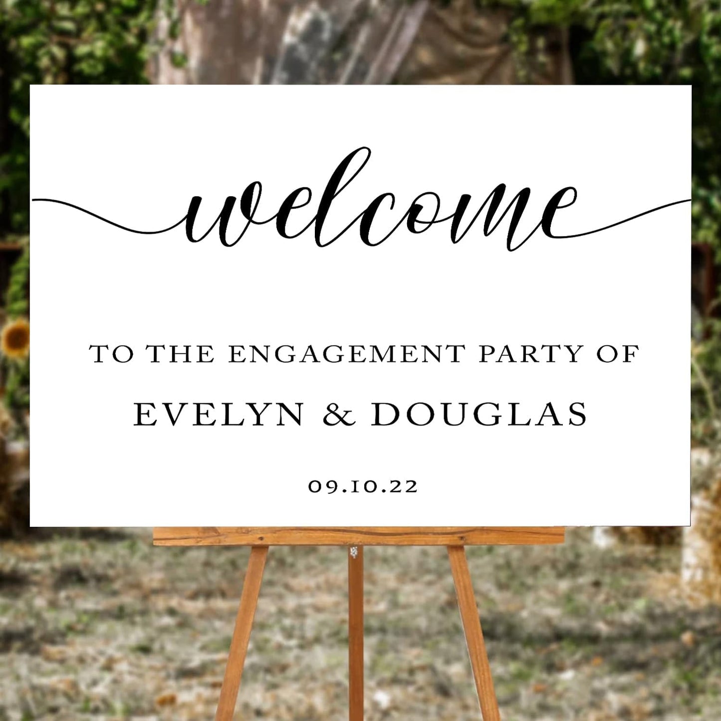 Welcome To Our Engagement Party Sign, Engagement Party Sign, Horizontal Engagement Sign, Welcome To Our Wedding Sign, Engagement Signs For A Party