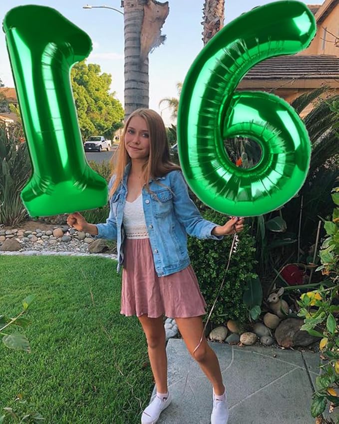 Number 0 Balloons 40 Inch Dark Green Number Balloons for 10 20 30 40 50 60 70 80 90 100 Numbers Balloon Birthday Decorations Wedding Event Baby Shower