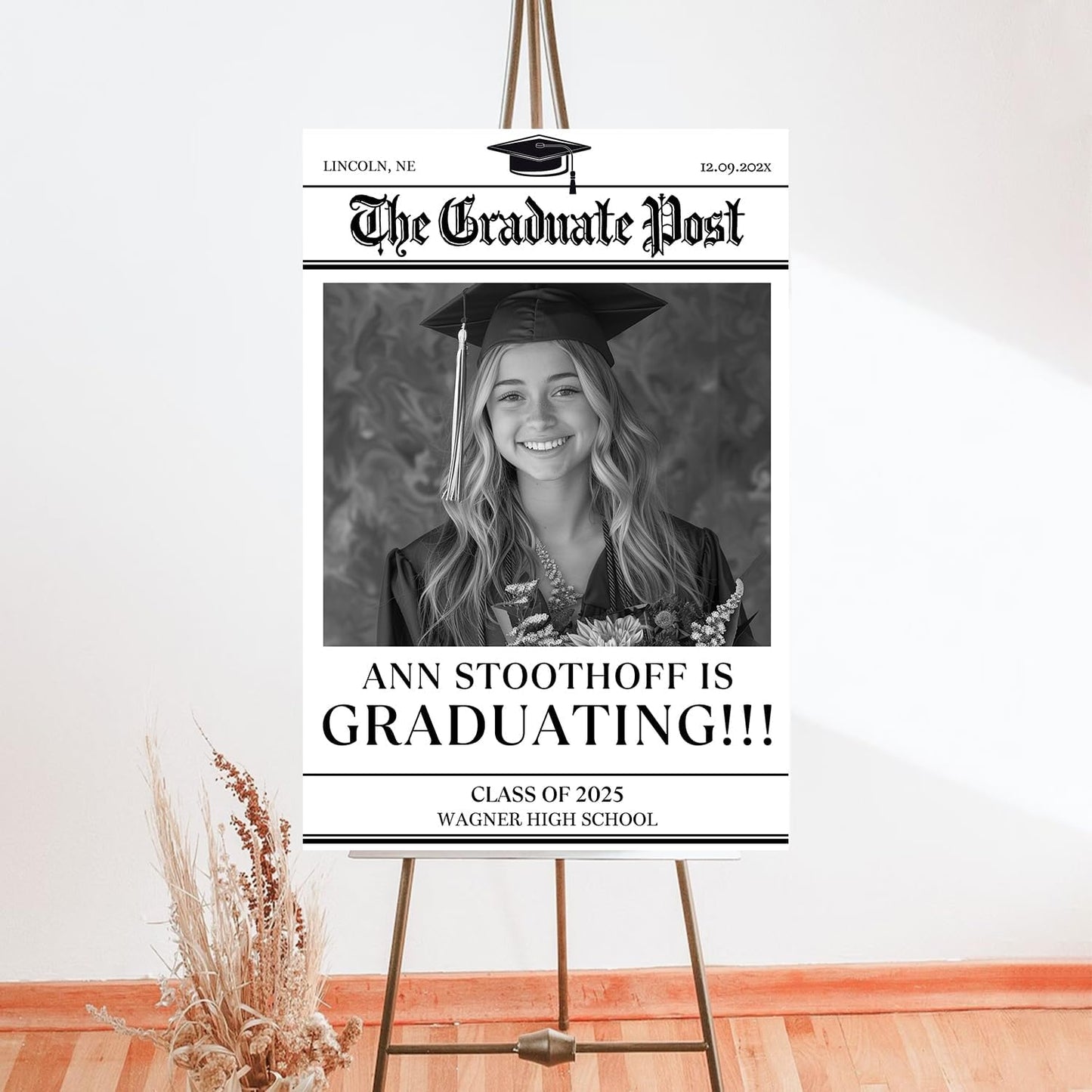 Graduation Welcome Sign, Senior College Graduation party welcome sign, Simply Graduation Party Sign, Graduation Party, Personalized Welcome To Name Graduation Party Class of Year Sign
