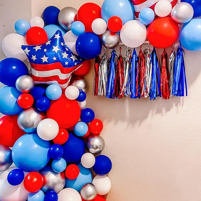 RUBFAC 120pcs Balloons for Birthday Baby Shower Graduation Anniversary Wedding Party Supplies Garland Arch Decoration,12 Inches,Light Blue