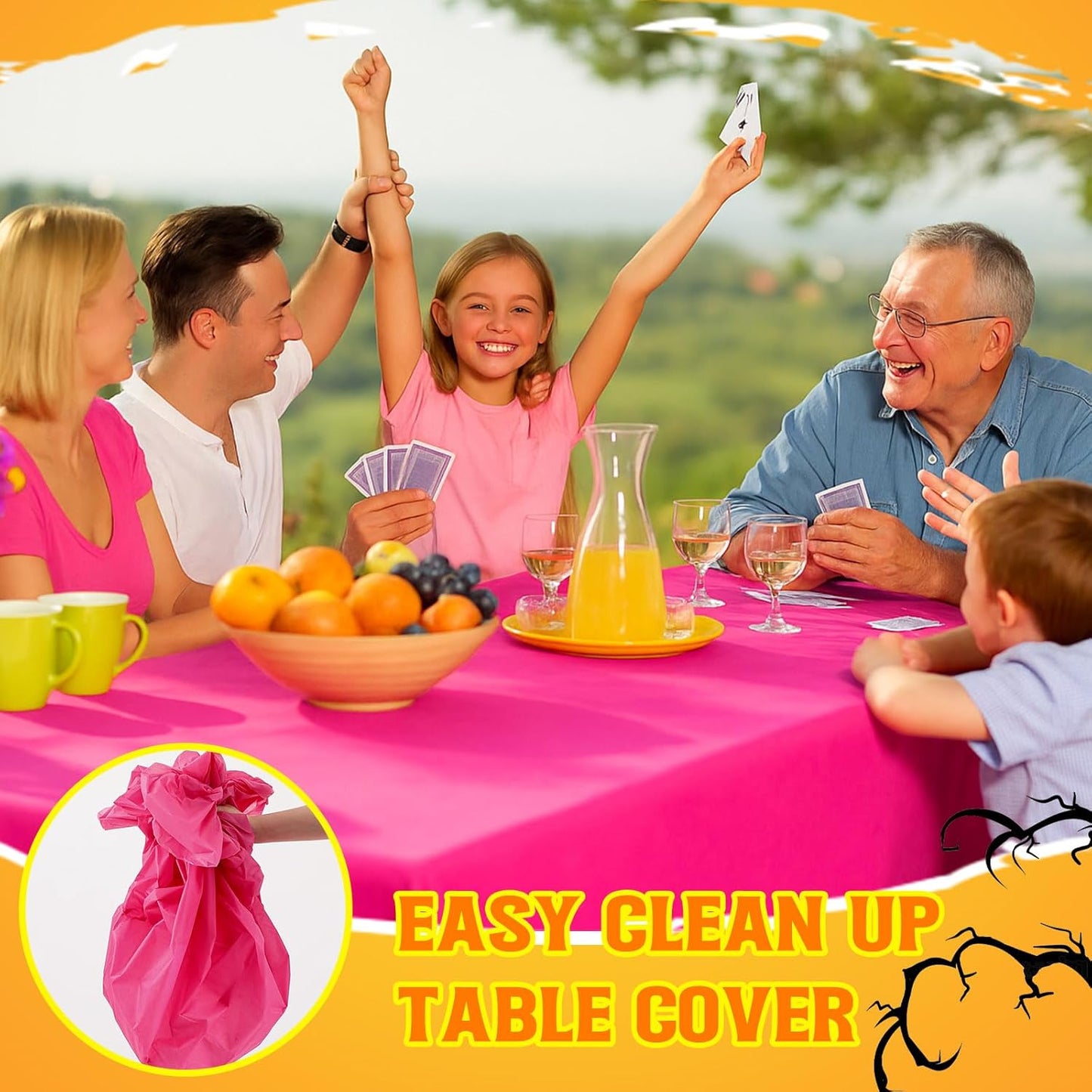 Tegeme 12 Pack Plastic Halloween Tablecloths 54×108 Inch Black Orange Pink Green Rectangle Table Cloth Covers Waterproof for Halloween Neon Party Decorations Birthday Party Supplies