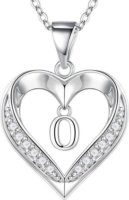 TURANDOSS Valentines Day Gifts for Kids Teen Girls - Heart Initial Necklaces, Dainty 14K Gold Plated CZ Heart Letter A-Z Pendant Necklace Trendy Jewelry Valentines Day Gifts for Wife Girlfriend