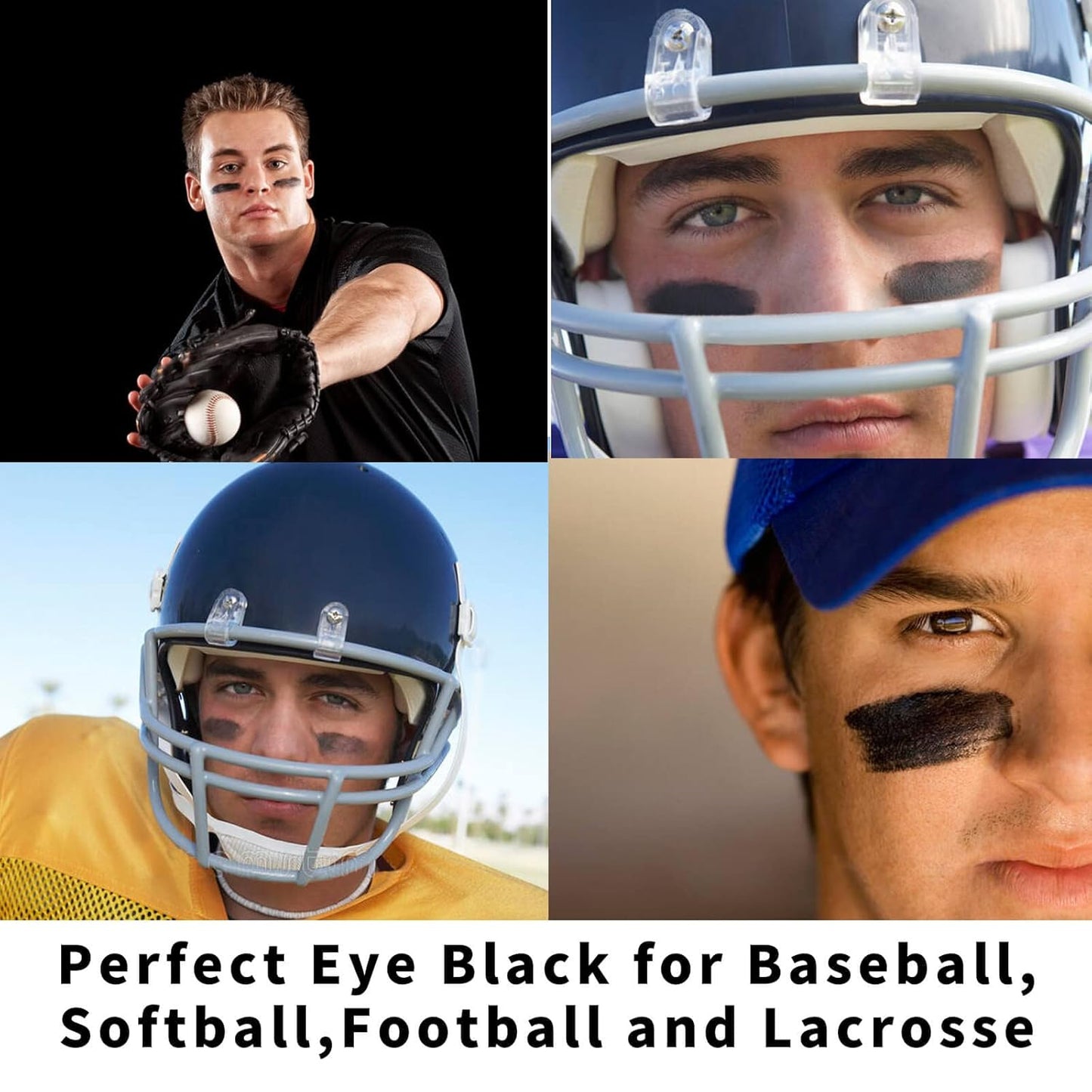 MEICOLY 3 Colors Camo Face Paint Set,Black Maroon Brown Green Eye Black Stick,Sporting Face Paint for Baseball Softball Football Lacrosse,Hunting Accessories Military Army Camo Paint