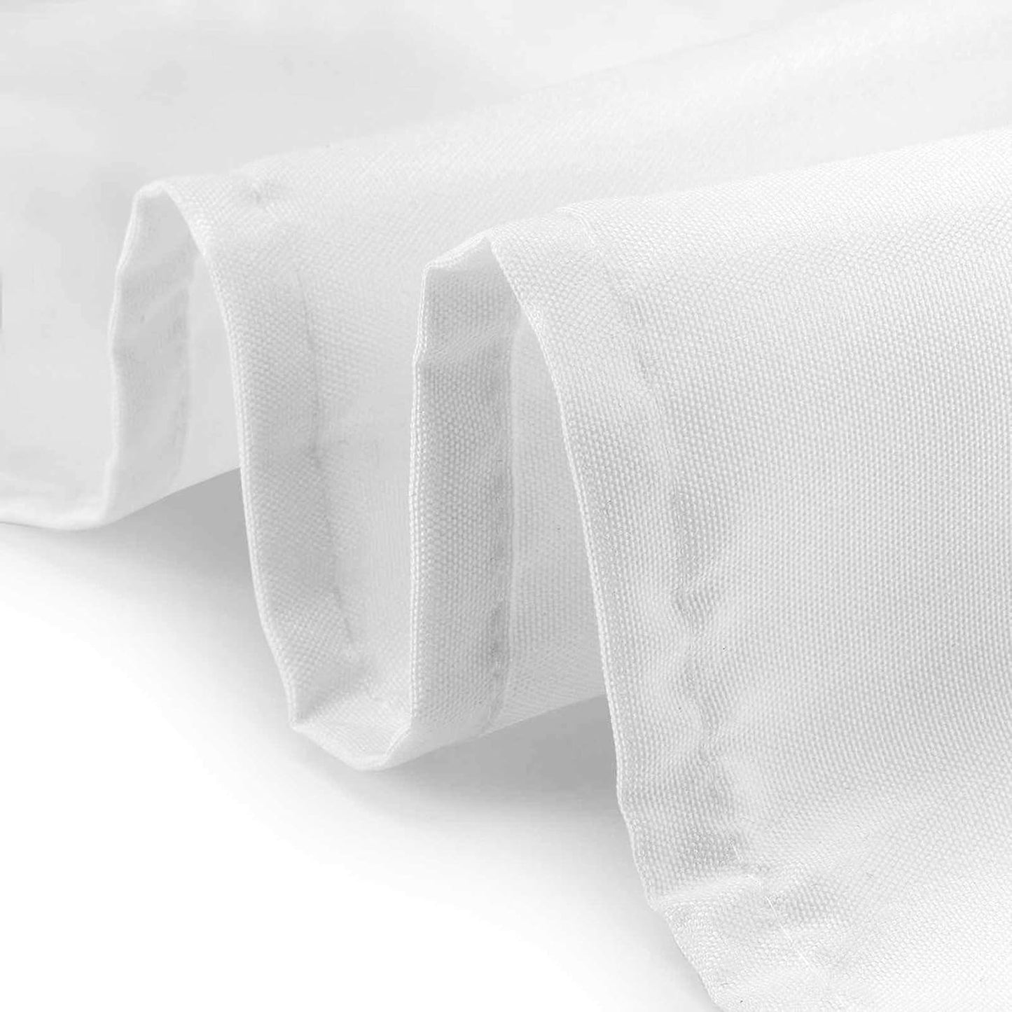 Lann's Linens - 108" Round Premium Tablecloth for Wedding/Banquet/Restaurant - Polyester Fabric Table Cloth - White