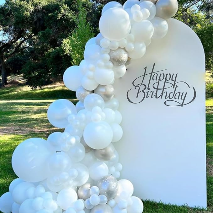 White Balloons 12 inch, White Latex Balloons 50pcs Party Balloon for Engagement Bachelorette Bridal Shower Wedding Party Birthday Decorations