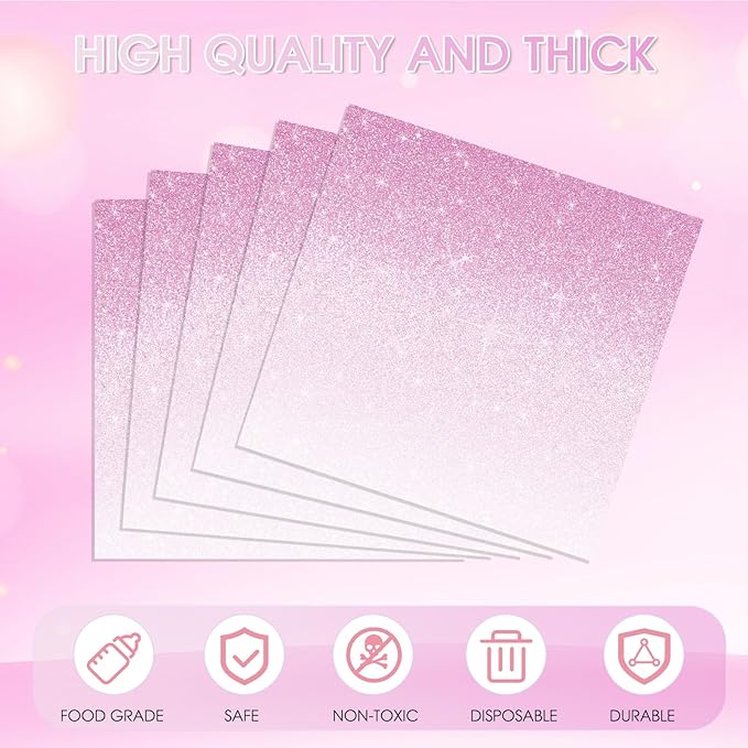 40PCS Ombre Pink Party Decorations Pink Beverage Napkins Gradient Roseate Napkins Disposable Paper Large Pastel Roseate Cocktail Napkins for Kids Women Birthday Party Supplies