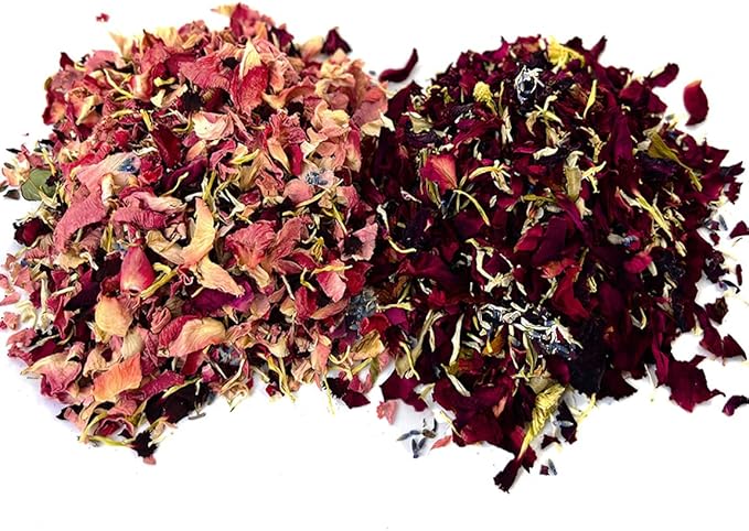 TooGet Wedding Confetti Dried Flower Petals, 100% Natural Confetti Dried Petal Biodegradable for Wedding and Party Decoration*115g Red Roses