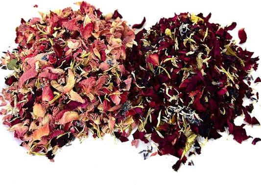 TooGet Wedding Confetti Dried Flower Petals, 100% Natural Confetti Dried Petal Biodegradable for Wedding and Party Decoration*115g Red Roses