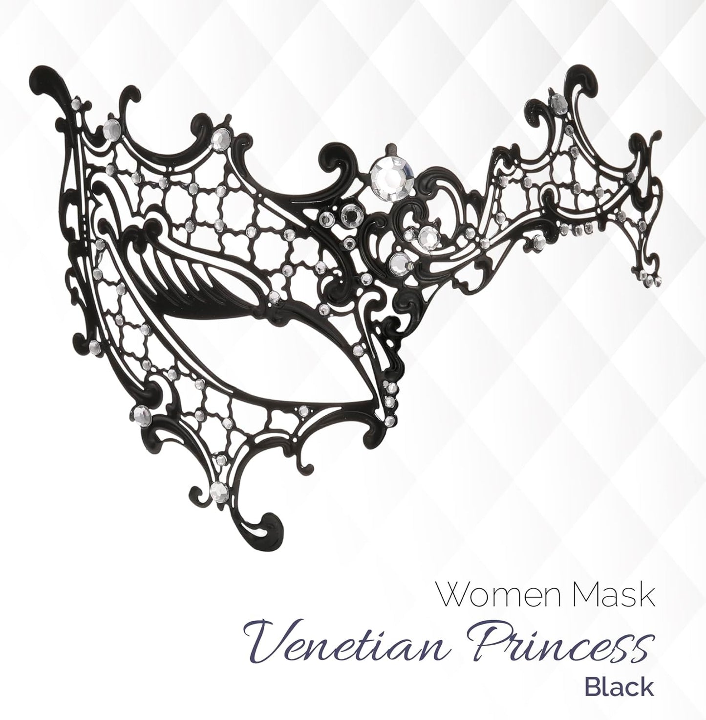 Masquerade Mask for Couples Women and Men - 3 Pack Venetian Gold and Black Lace, Mardi Gras Mask