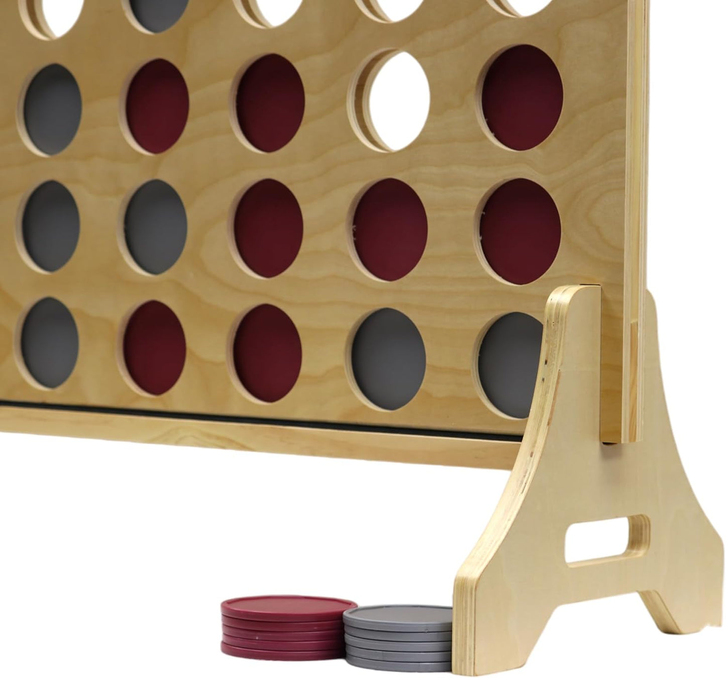Tailgating Pros Premium Giant Four in a Row with Carrying Case - Jumbo Oversized Outdoor Yard Game - Connect Multiple Pucks in a Row to Win - Many Puck Colors Available!
