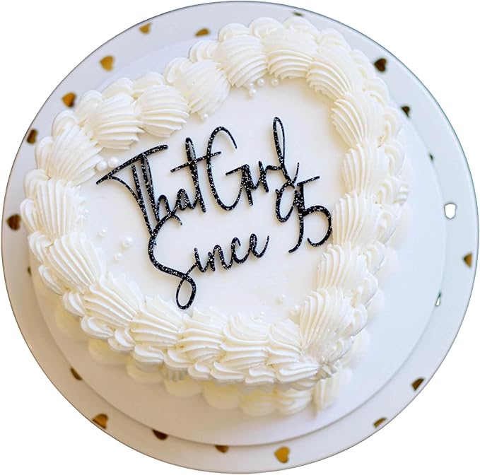 Acrylic Cake Topper Charm – Custom Flat Acrylic Cake Topper for Personalized Birthdays, Elegant Script Cake Charm, Mini Cake Decoration for Milestone Celebrations