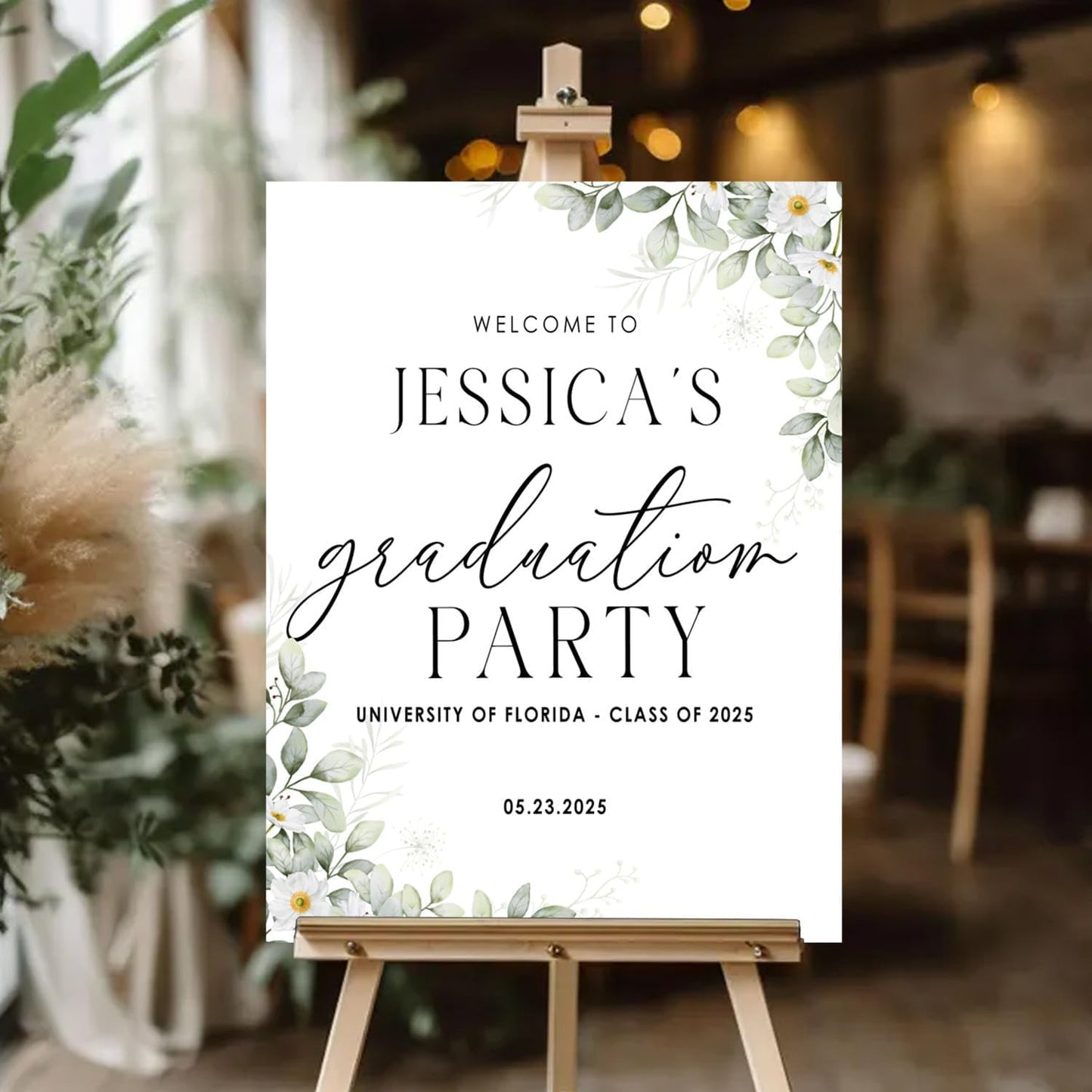 Personalized 2025 Graduation Party Welcome Sign, Minimalist Grads Decor, Class of 2025 Graduation Party Poster, Custom Graduation Party Sign, Congrats Grad Decorations Design 12