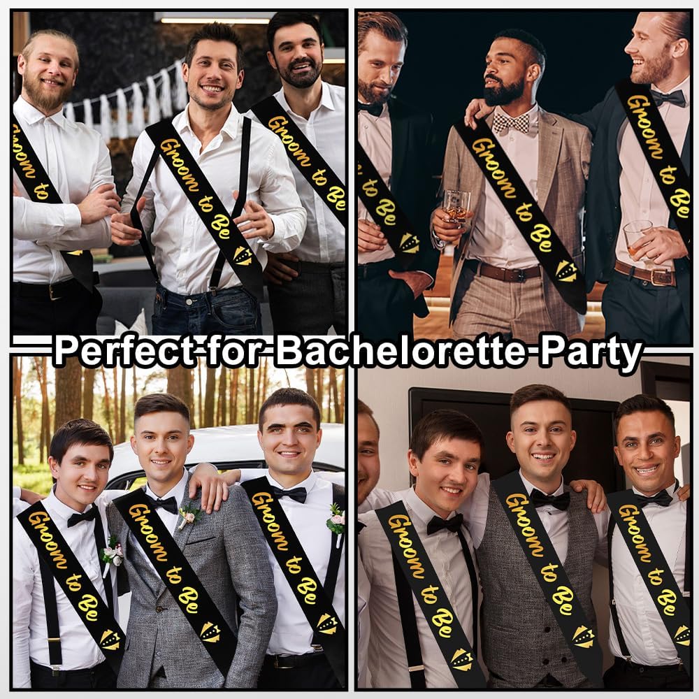 Groom To Be Sash Black Groom Sash With Gold Foil For Bachelor Party Accessories Bachelor Party Decorations Bachelorette Gifts For Croom To Be Gifts Bachelorette Accessories Wedding Engagement