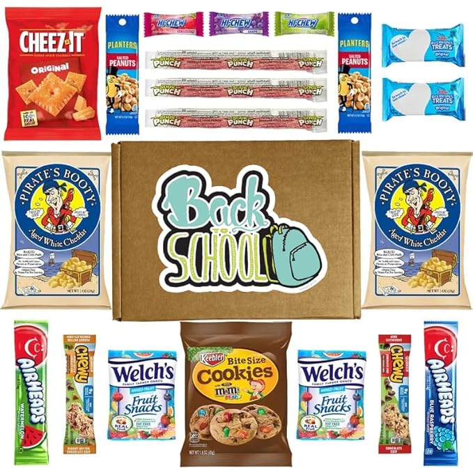 Hangry Kits Back to College Snack Box – 20-Piece Assorted Snack Care Package for Students – College Essentials for Dorm Life, Studying, Exams, or Gifts – Sweet & Savoury Variety Pack (Back to School 2)