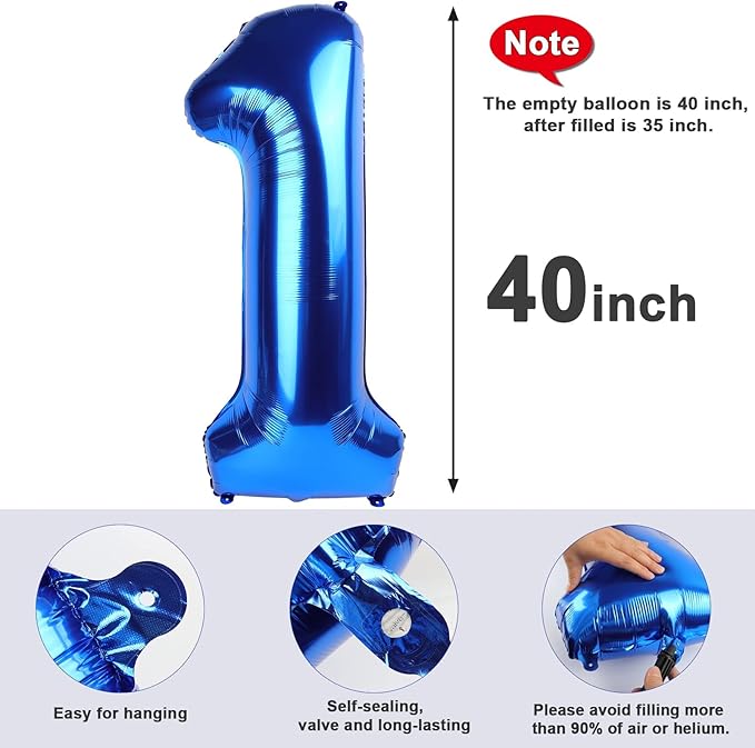 Number Dark Blue Balloon 27, Large Happy 27 Birthday Decoration for Men & Women 2 7 27 72, Foil Number Balloons for Wedding Graduation Celebration Anniversary Supplies