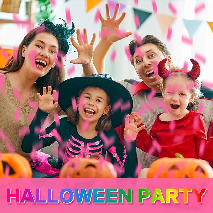 Confetti Cannon Pink 12 Pack Biodegradable Handheld Confetti Party Poppers for Weddings, Gender Reveals, Birthdays & Celebrations 12-Inch Twist Confetti Shooters for Party Fun