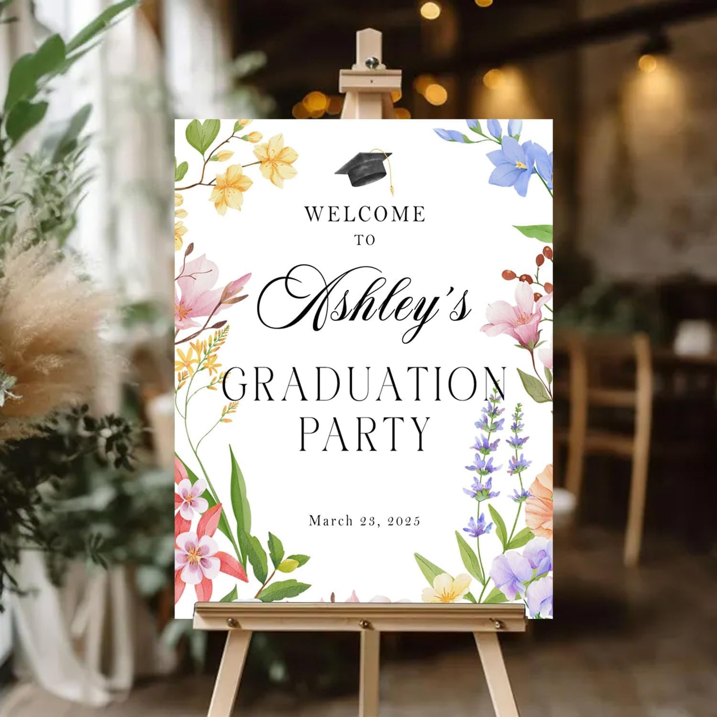 Personalized 2025 Graduation Party Welcome Sign, Minimalist Grads Decor, Class of 2025 Graduation Party Poster, Custom Graduation Party Sign, Congrats Grad Decorations Design 3