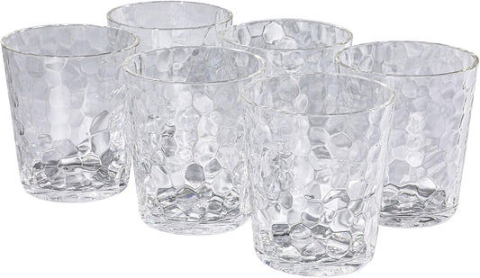 BPA-Free Plastic Tumblers 6 Pack (6x16oz) | Reusable Dishwasher Safe | Stackable Shatterproof Cups | Plastic Drinkware & Drinking Tumblers for Restaurant, Home, Party