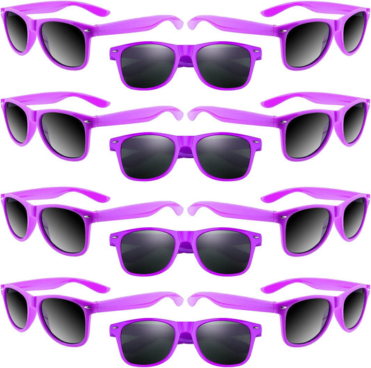 ASTARON 12 Pack Party Sunglasses Bulk Neon Party Favors for Beach Wedding Party Pool Party Supplies