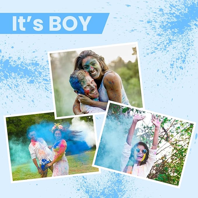 Gender Reveal Powder Pink 2 Pounds of Burnout Powder for Gender Reveal Party Ideas Burnout Gender Reveal Powder Smoke Colored Powder Kit for Car Motorcycle Burnout Photoshoot Festival (2blue)