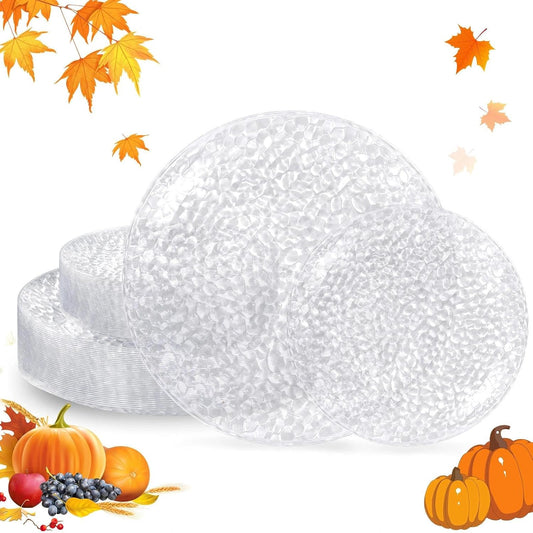 Rubtlamp 60Pcs Clear Plastic Plates, Hammered Disposable Party Plates, Heavy Duty Plastic Platos, Fancy Disposable Platos Include 30 Clear Dinner Plate, 30 Salad Plate For Wedding Bridal