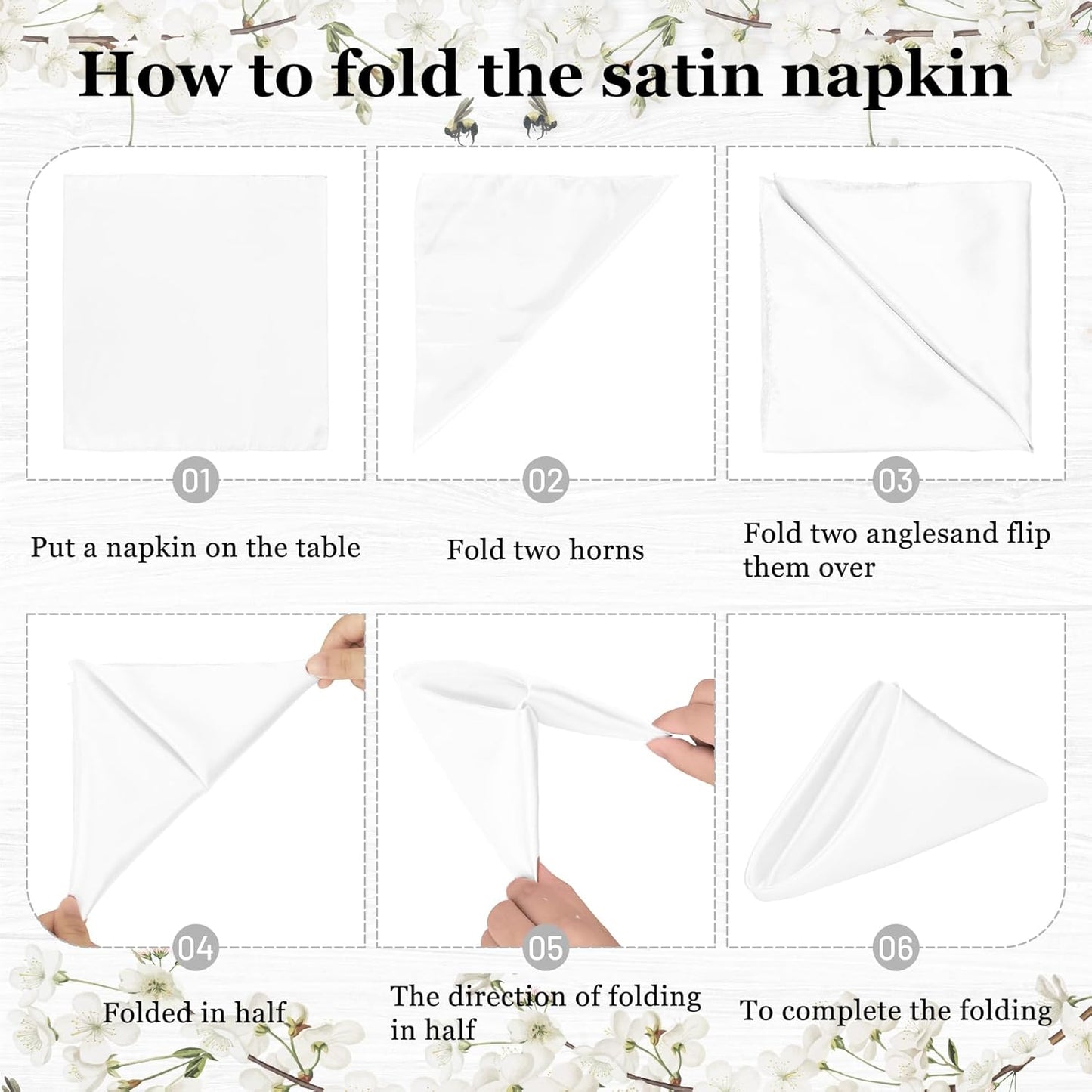 Bailarina 80 Pack White Satin Napkins,17x17 Inches Wedding Napkins Square Soft Silky Table Napkins Bulk Decorative Elegant Cloth Napkin for Party Decoration, Banquet,Wedding,Graduation