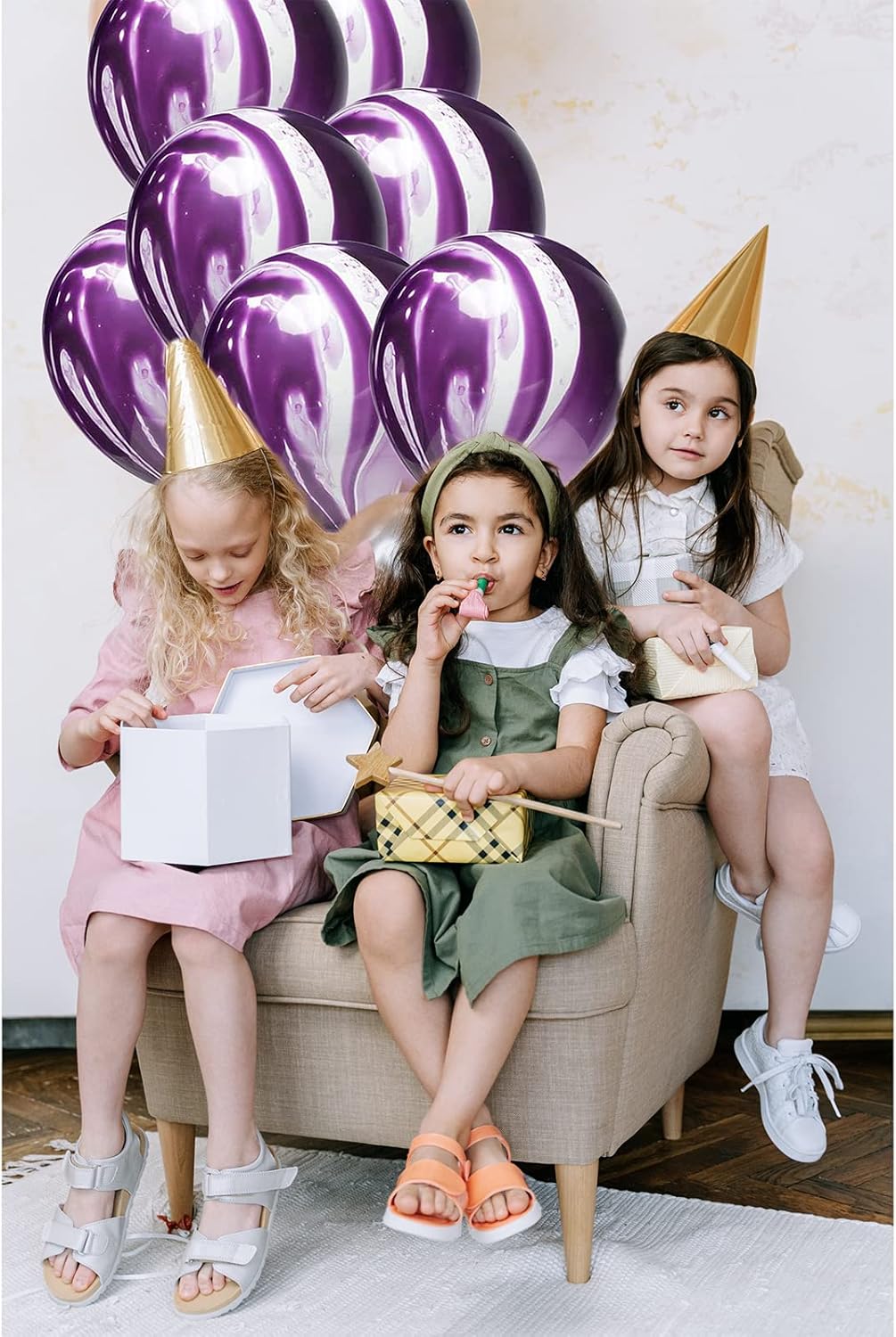 Purple Marble Balloons Marbled Agate Latex Balloons 12 Inch 50 PCS Swirl Balloons Purple Tie Dye Balloons for Birthday Party Christmas Decorations Wedding Baby Shower Festival