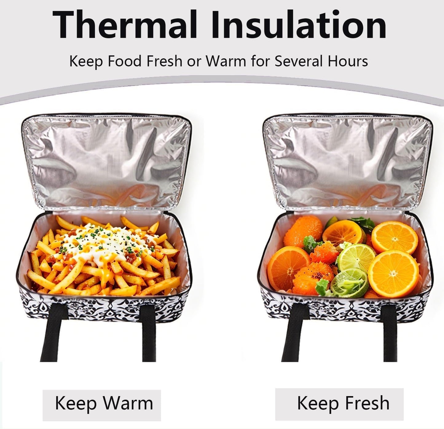 Insulated Casserole Carrier Bag - Portable Thermal Food Delivery Bag for 9x13/11x15 Inch Pan - Keep Meals Hot/Cold 4+ Hours for Catering, Festival Potlucks, Picnics, Family Gathings or Outdoor Events