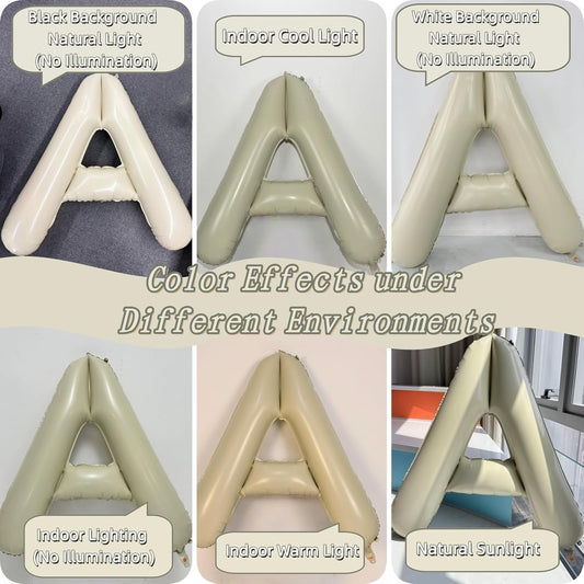 40 Inch Beige OH BABY Balloon for Baby Shower, Large Cream White Oh Baby Balloons Letters with Ribbon, Neutral Ivory Alphabet Oh Baby Balloon Banner Sign for Gender Reveal Backdrop Party Decorations