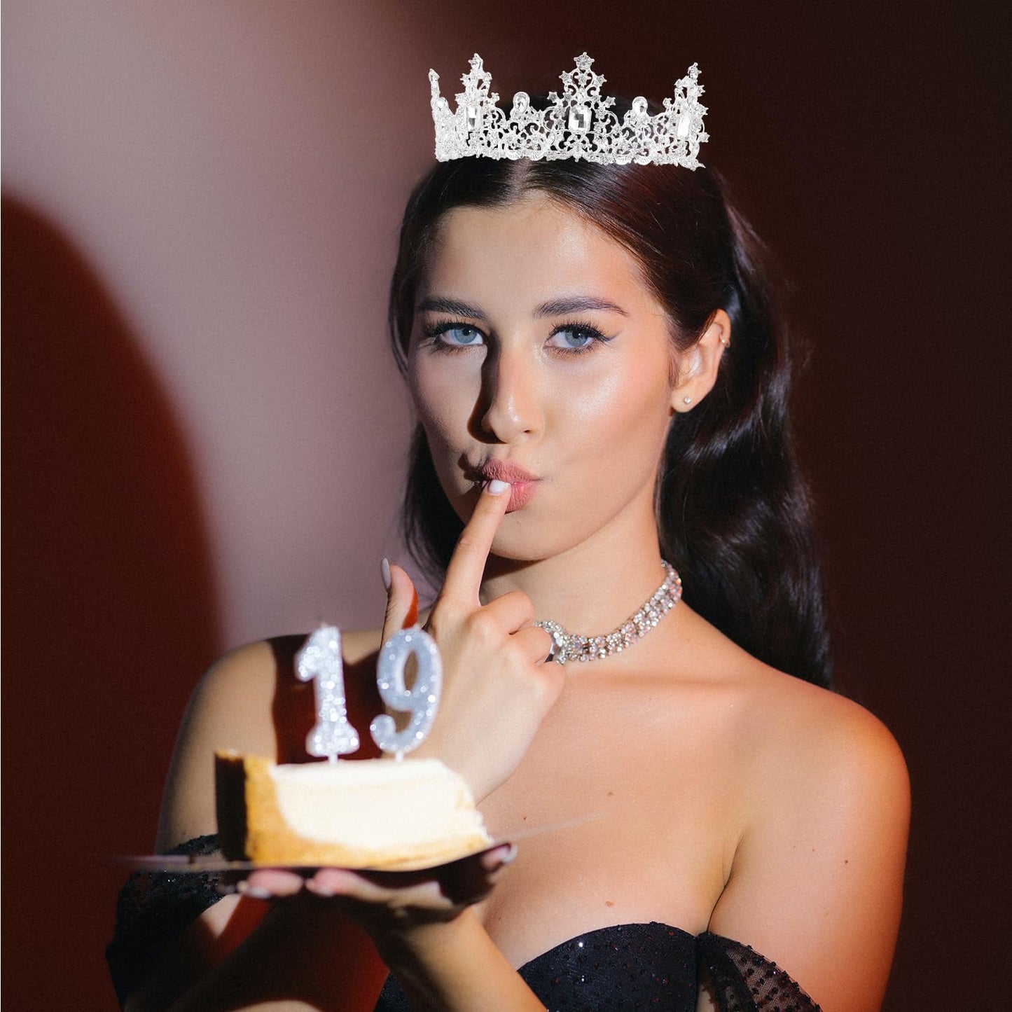Didder Silver Tiaras and Crowns for Women and Girls Queen Crown Princess Tiara Wedding Birthday Prom Headpiece