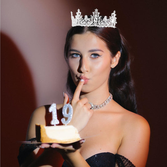 Didder Silver Tiaras and Crowns for Women and Girls Queen Crown Princess Tiara Wedding Birthday Prom Headpiece