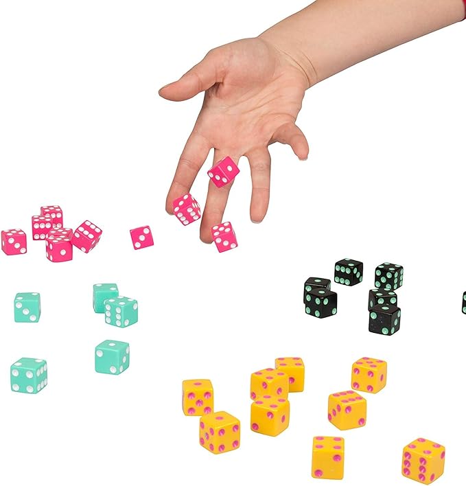 TENZI Dice Party Game Bundle with 77 Ways to Play A Fun, Fast Frenzy for The Whole Family - 4 Sets of 10 Colored Dice with Storage Tube - Colors May Vary