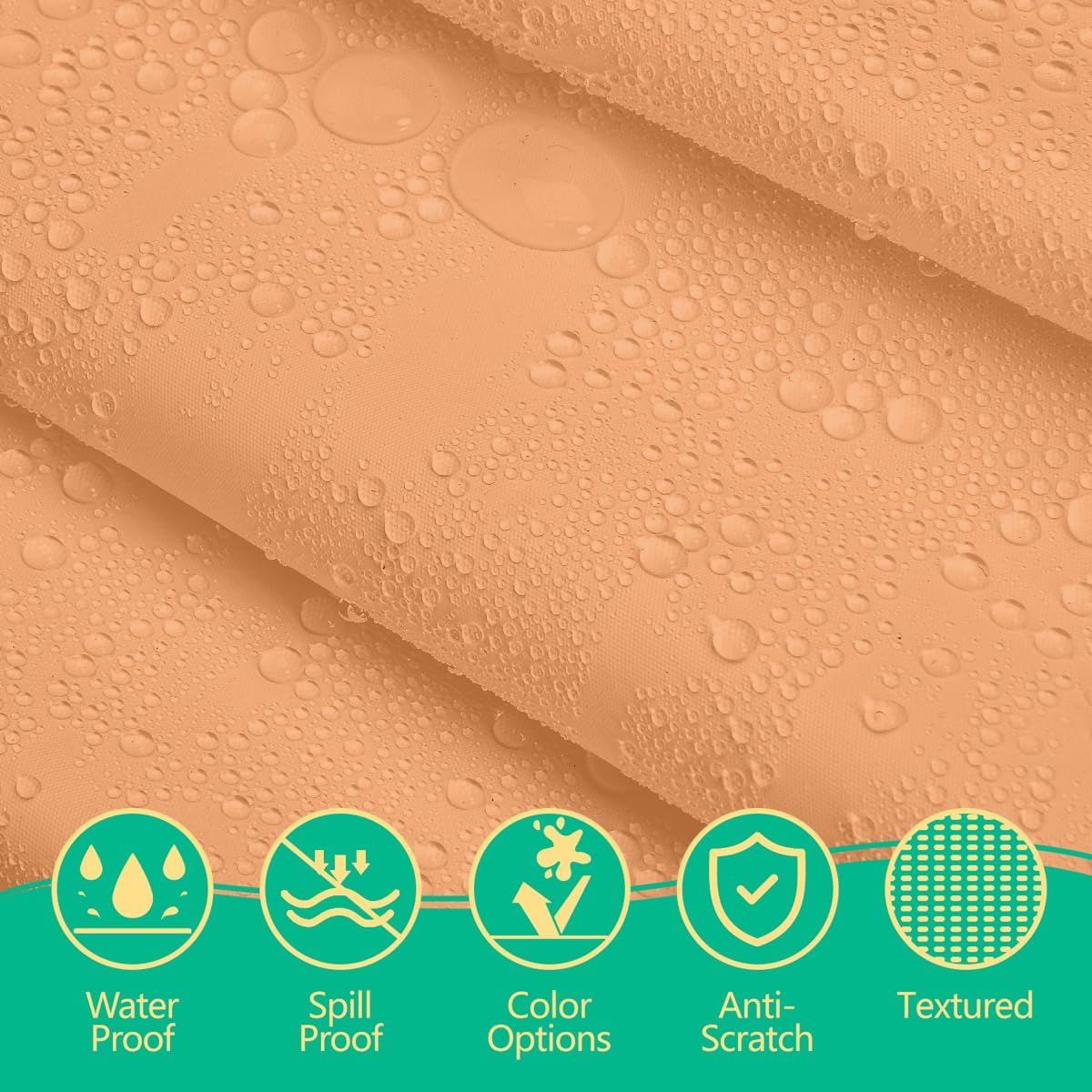 Disposable Peach Plastic Tablecloth 54x108 Inch, 10-Count Waterproof Rectangle Table Cover for Events, Catering