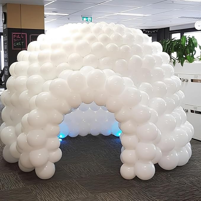 110pcs White Balloons 12inch Matte White Latex Party Balloons for Wedding, Birthday, Graduation, Bridal Shower, Baby Shower, Bachelorette and Engagement Decorations