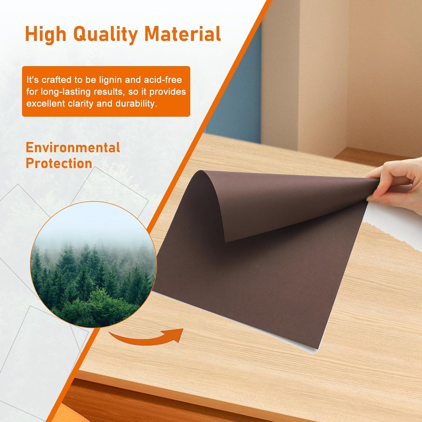 32 Sheets Coffee Cardstock 8.5 x 11 Printer Paper, 80lb Premium Dark Brown Paper Card Stock for DIY Card Making, Greeting Cards, Wedding Invitations, Scrapbooking