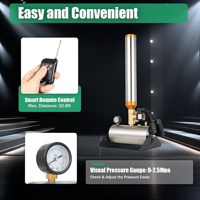 JIBIENI 2PCS Confetti Machine, 150W Party Launcher, Stage Salute Cannon, Wireless Control Sprayer, Stainless Steel Adjustable Angle Device for Wedding Concert Celebration Special Event