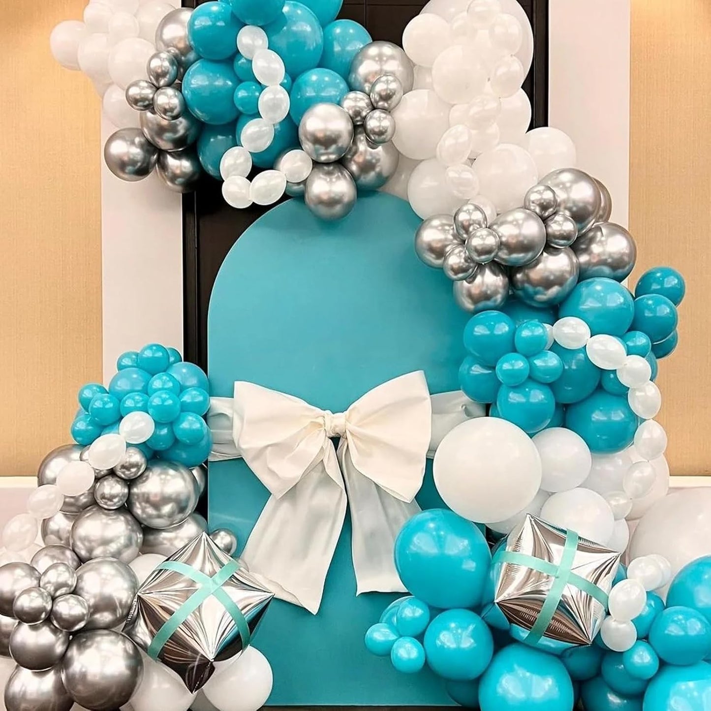 105pcs Teal Balloons 12inch Party Latex Balloons for Boys Girls Birthday Baby Shower Gender Reveal Wedding Sunflower Party Decorations