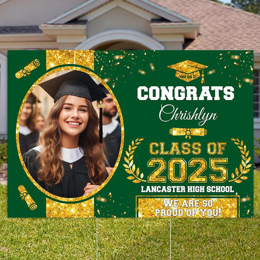 Personalized Graduation Yard Signs, Class of 2025 Sign, Graduation Senior Sign 2025, Graduate Yard Sign, Graduation Decorations Sign, High School Grad, College Graduation Sign #7