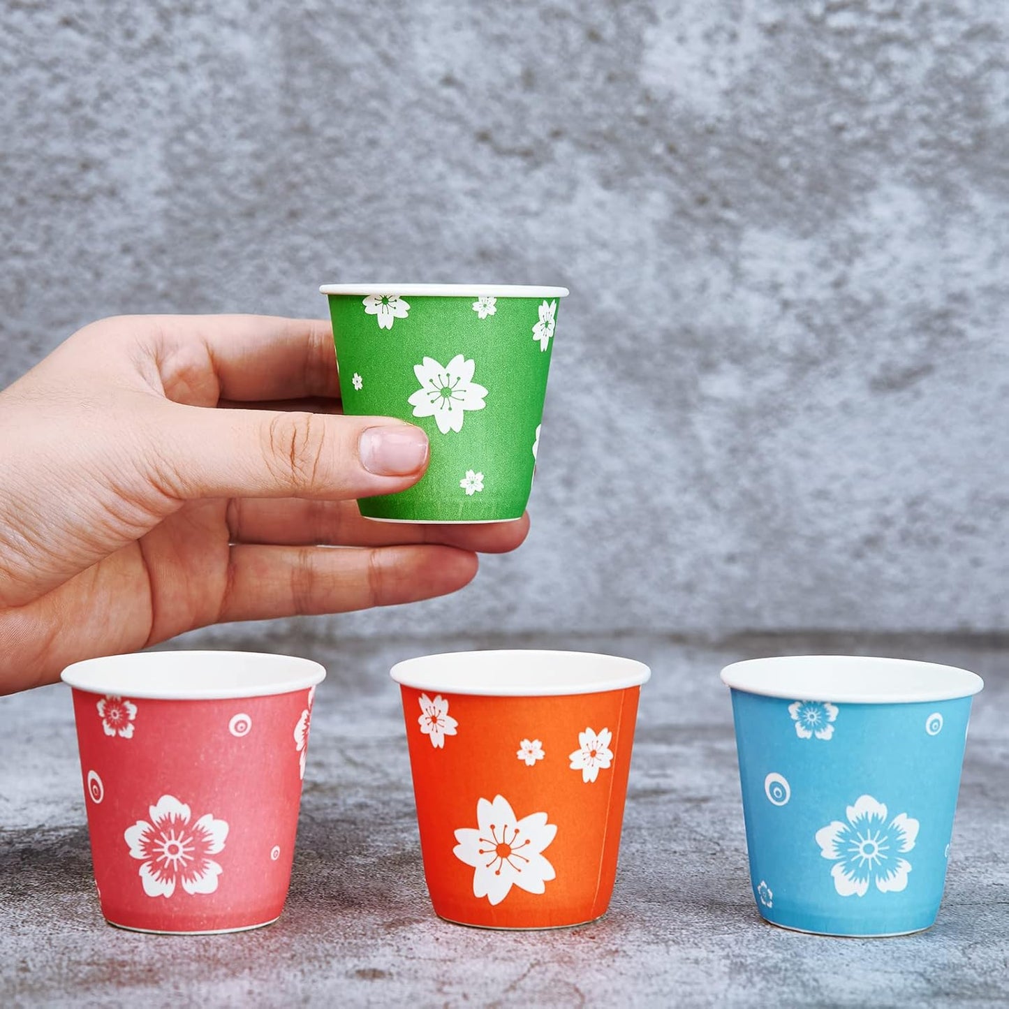 LITOPAK 800 Pack 3 oz Disposable Bathroom Cups, Colorful Small Disposable Paper Cups for Parties, Picnics, Barbecues, Travel and Events