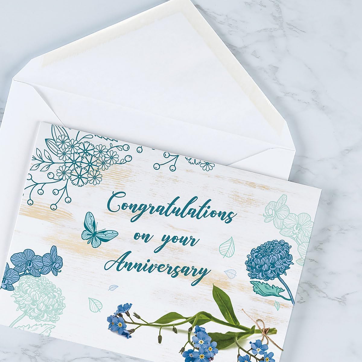 Celebrating Your Anniversary Faith Cards With Scripture- Set of 8 (2 each of 4 Designs)