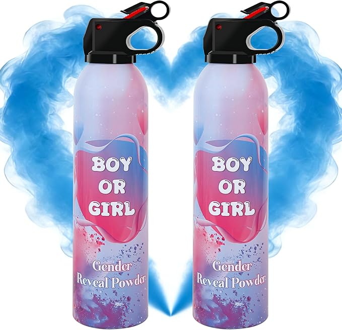 2 Pack Blue Gender Reveal Smoke Bombs, Color Powder or Dust for Gender Announcement Idea, Baby Shower Decoration, Supply, Party，Photo Shoot
