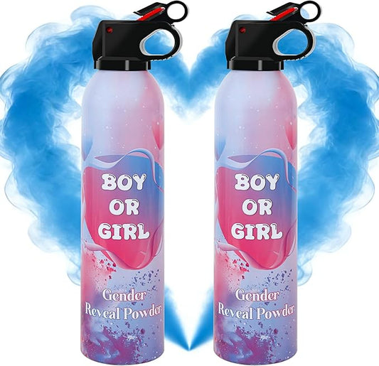 2 Pack Blue Gender Reveal Smoke Bombs, Color Powder or Dust for Gender Announcement Idea, Baby Shower Decoration, Supply, Party，Photo Shoot