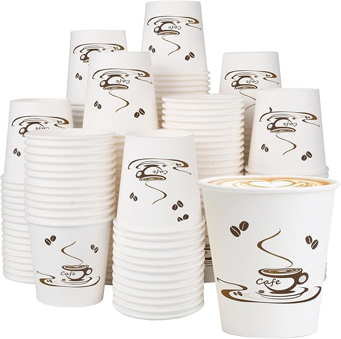 Lamosi 600 Pack 4 OZ Coffee Cups, Disposable Paper Cups for Hot/Cold Beverage, Leak-Free Paper Coffee Cups for Cafe, Restaurant, Office and Home