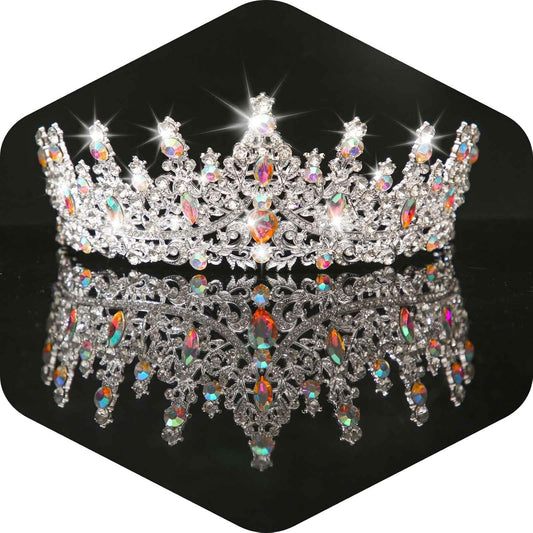 Kamirola Crystal Crowns and Tiaras Headband for Girl or Women Birthday Party Wedding Prom Bridal Halloween Christmas （TR19）